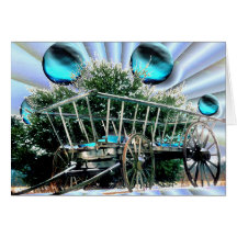 Hay, wagon greeting card