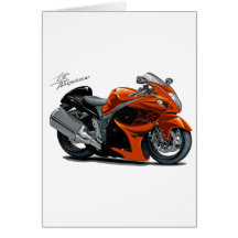 Hayabusa Orange Bike Greeting Card