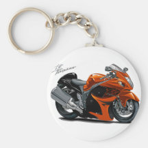 Hayabusa Orange Bike Keychain