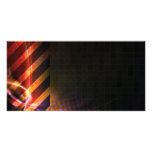 Hazard Stripes Abstract Layout Photo Greeting Card
