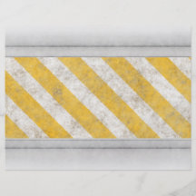 Hazard Stripes Warning Pattern Personalised Flyer