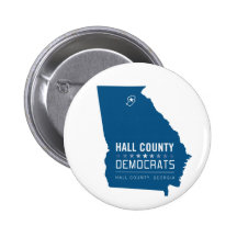 HCD: Hall County Democrats - Blue State Button