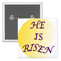 He Is Risen Button