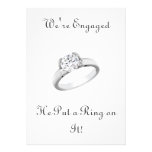 He Put a Ring on It/save the date Custom Announcement
