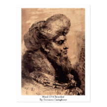 Head Of A Bearded By Giovanni Castiglione Postcards