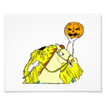 headless horseman pumpkin head yellow photo