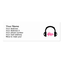 Headphones Frequency Business Card Templates