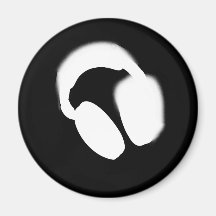 Headphones Refrigerator Magnet