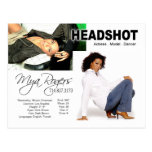 Headshot for Model | Actor Post Cards