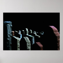 Headstones in Dark Canvas Print