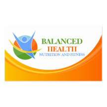 Health and Nutrition Coach Business Cards