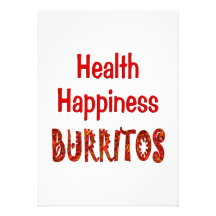 Health Happiness Burritos Custom Announcement