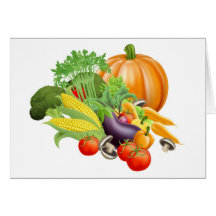 Healthy fresh produce vegetables cards