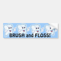 Healthy Happy Teeth Bumper Sticker