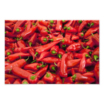 Heap Of Ripe Big Red Peppers Photo Art