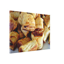 Heaps of sausage rolls gallery wrapped canvas