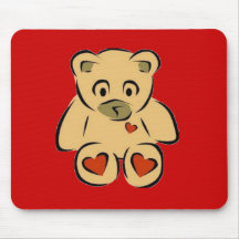 Heart bear mousepads