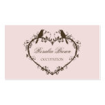 Heart & Birds Business Card (Peach)
