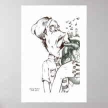 heart blow print