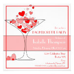 Heart Champagne Bachelorette Party Invitation