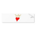 heart crown bumper stickers