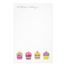 Heart Cupcake Stationery