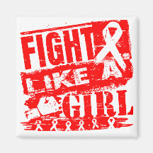 Heart Disease BurnOut Fight Like a Girl Magnet