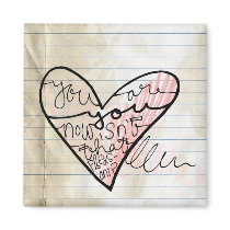 heart doodle of love magnets