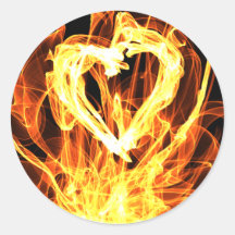 Heart Fire Sticker