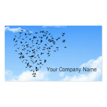 Heart Flock of Birds Business Cards business cards