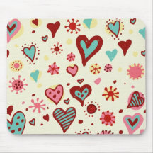 Heart Flurry Mousepads