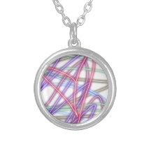 Heart Glow Coloful Scribble Efffects Pendant
