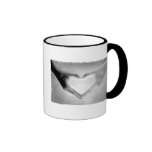 Heart Hands B&W Photo Coffee Mugs