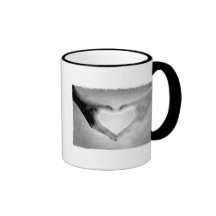Heart Hands B&W Photo Coffee Mugs