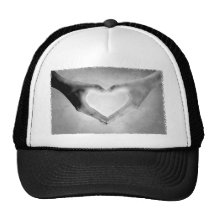 Heart Hands B&W Photo Hats