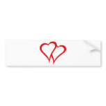 heart+heart bumper stickers