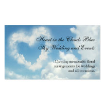 Heart in the Clouds, Blue Sky Romantic Love Business Card