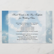 Heart in the Clouds, Blue Sky Romantic Love Flyers