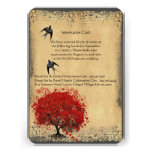 Heart Leaf Red Tree Vintage Birds Wedding RSVP Personalised Announcements