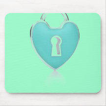 Heart locks and hearts mousepad