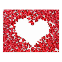 Heart Made of Rose Petals Post Card