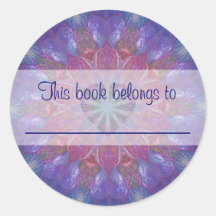 Heart Mandala Bookplates Stickers