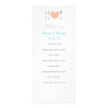 Heart Menu Card Personalized Announcements