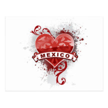 Heart Mexico Post Cards