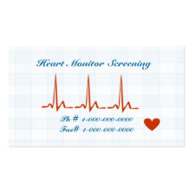 Heart Monitor Screening Appointment Card Business Card Templates