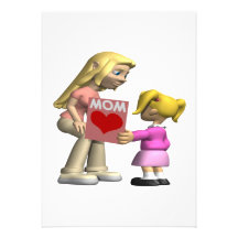 Heart Mum Personalised Announcement