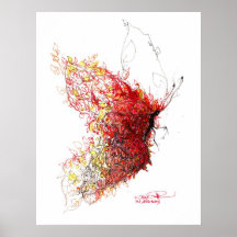 heart of butterfly posters