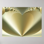 Heart of Gold Abstract Art Print