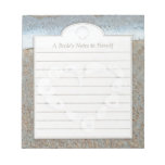 Heart of Shells on the Beach Brides Notepad