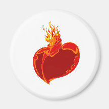 Heart on Fire Magnet
